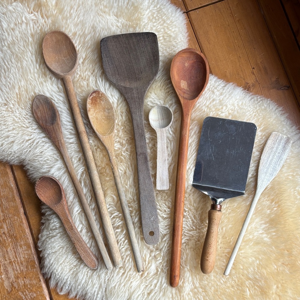 Vintage Primitive Wooden Spoons